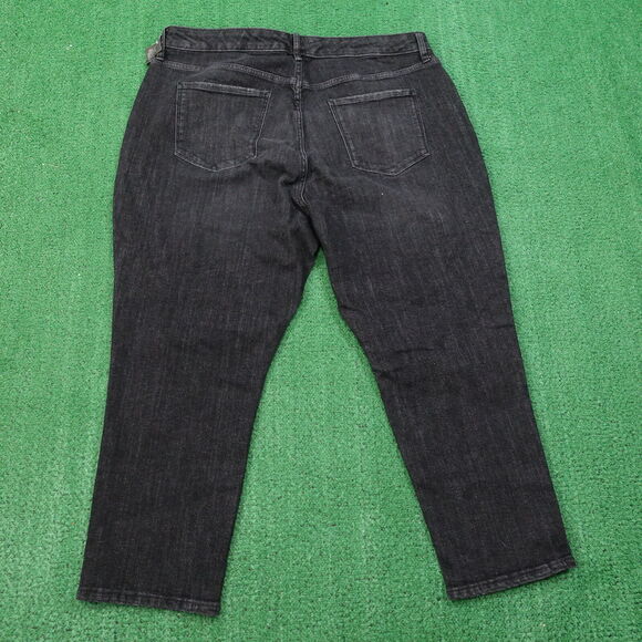 NWT ANA A NEW APPROACH HIGH RISE STRAIGHT BLACK DENIM JEANS WOMENS 20W 20 NEW! - Picture 6 of 9